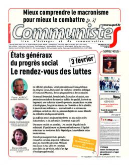 Journal CommunisteS n°709 24 janvier 2018